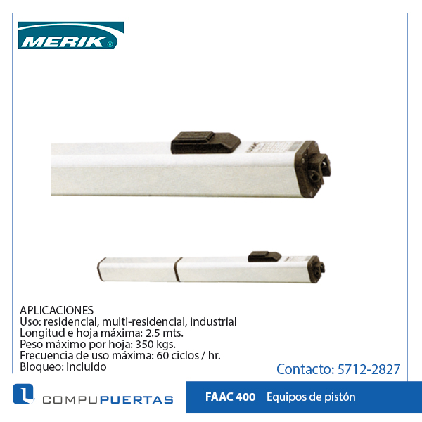 FAAC 400 Equipos de Piston Compupuertas